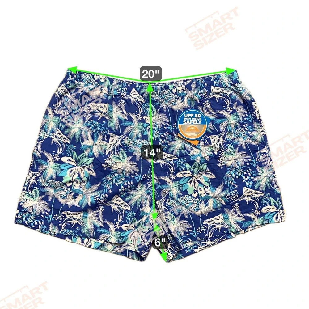 Columbia PFG Fishing Super Backcast Swim Trunks Mens XXL Blue Fish OmniShade NWT